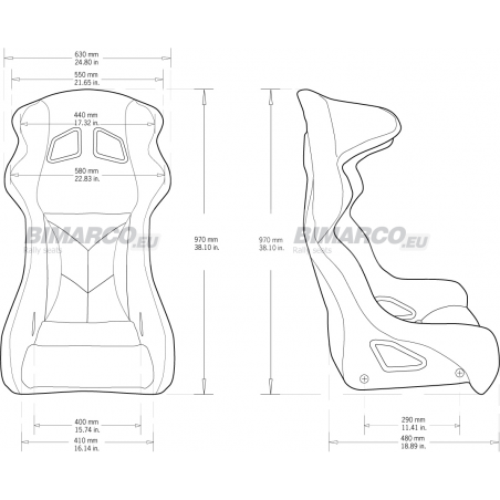 Bimarco Matrix XL Silver Edition 3D seat